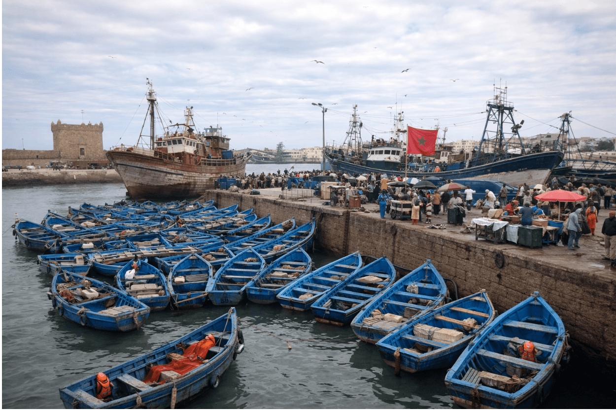 Bustling-Essaouira-Port